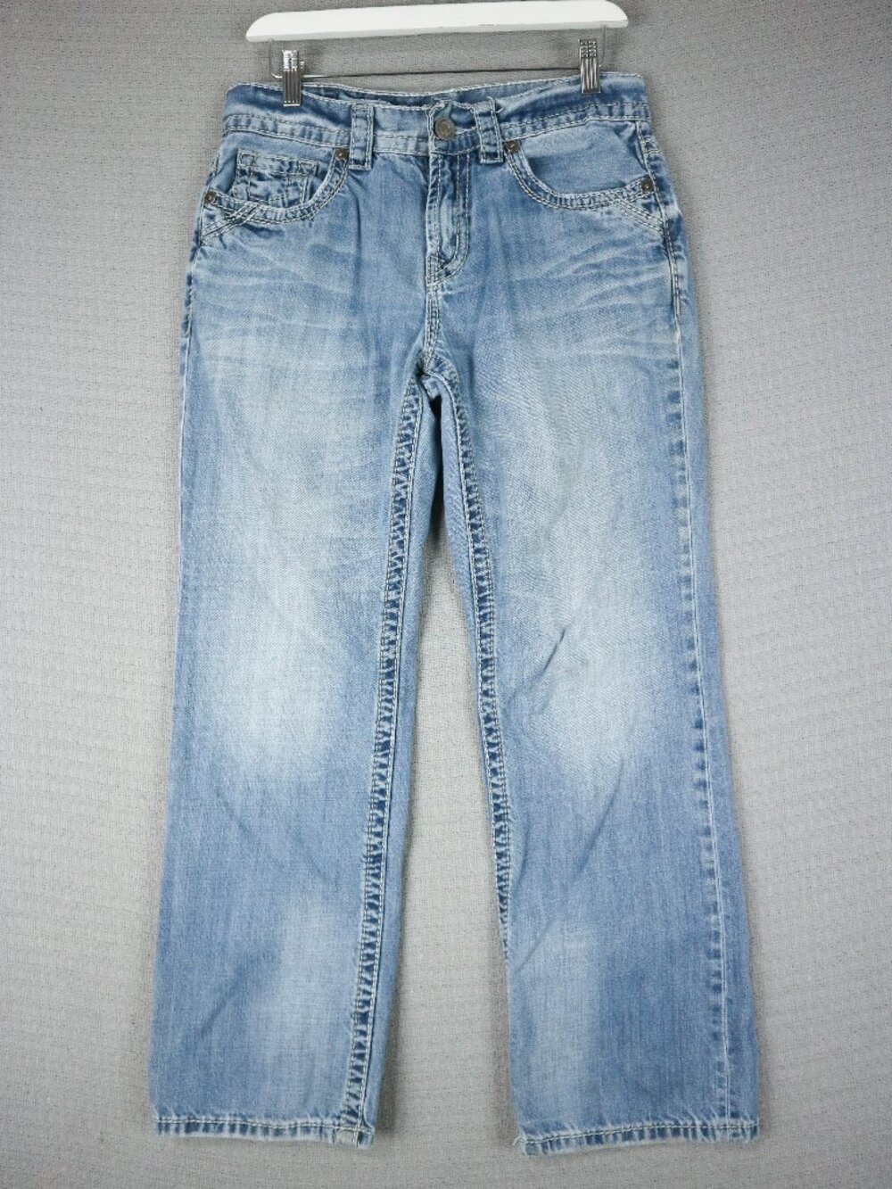 Warehouse One Bootcut Light Wash Denim Jeans Mens 30x30 fits 30x27